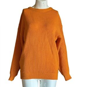 Vintage EastWest Fashion Orange Knit Sweater